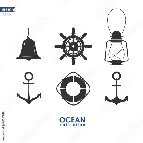 set of nautical illustrations
