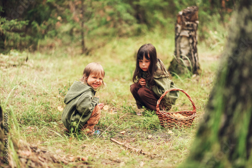 Children happy outdoors.