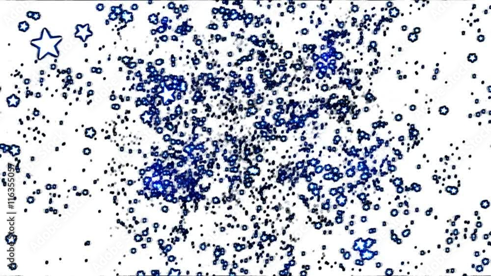 Abstract Travel through Star Shapes - Loop Blue Abstract Travel through Star Shapes - Loop Blue