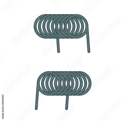Flat icon of electronic cigarettes component.