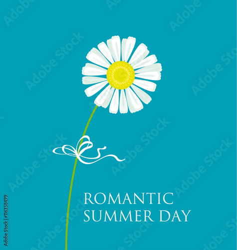 daisy bouquet on pastel beige color background vector illustrati