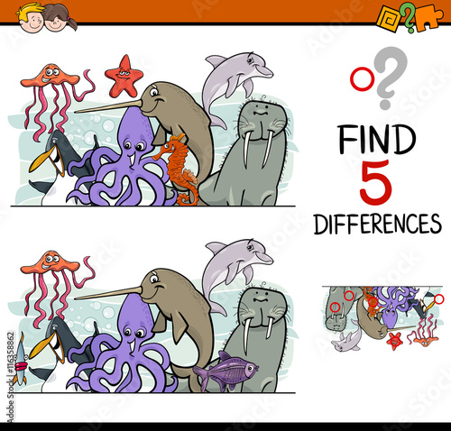 differences task for kids