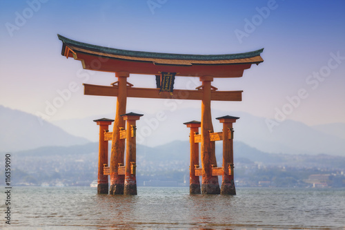 The floating torii gate of Itsukushima Shrine, Japan  © lusia83