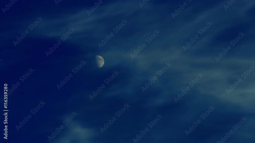 Moon moves through the clouds Moon moves through the clouds