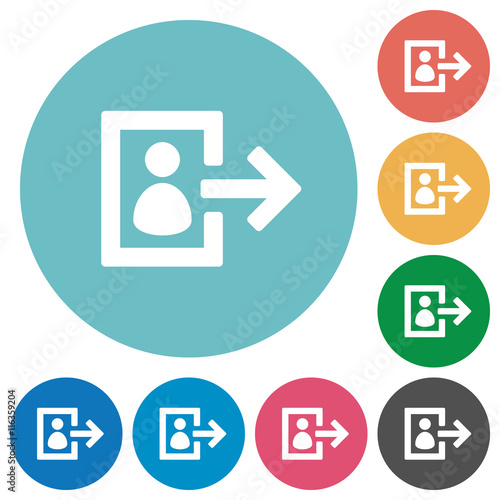 Flat user logout icons