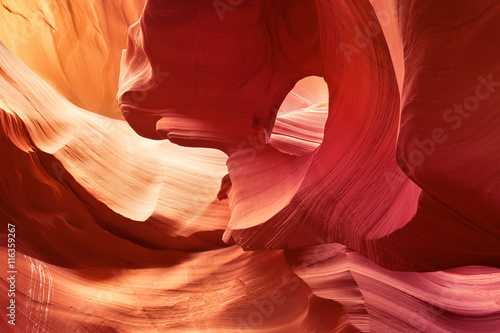 sculpted rock in the Antelope Slot Canyon