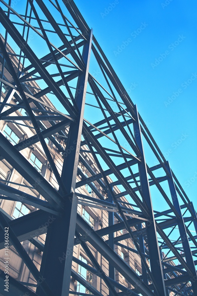 Construction building steel support structure