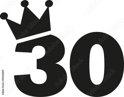 30th Birthday number crown