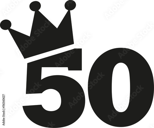 50th Birthday number crown