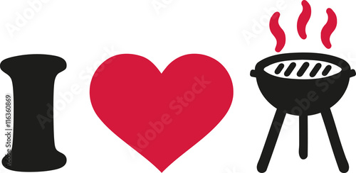 I love grill with icon