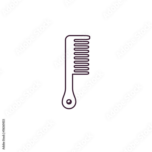 white comb isolated icon design, vector illustration graphic
