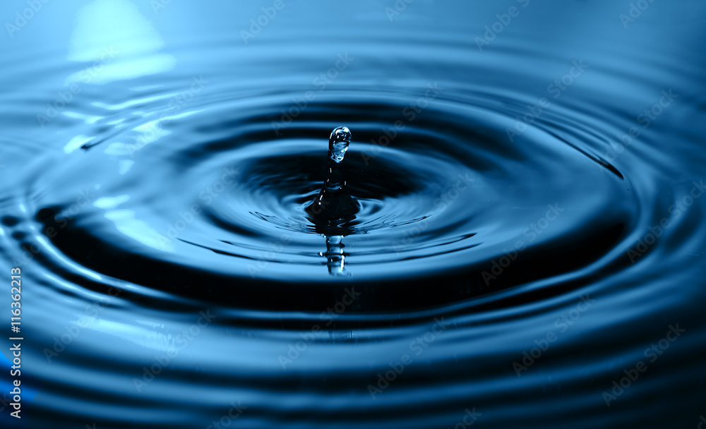 Water drops on blue background Water drops on blue background