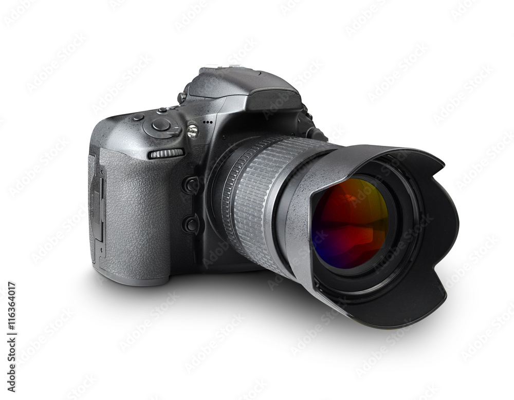 Digital photo camera on isolated white background Digital photo camera on isolated white background