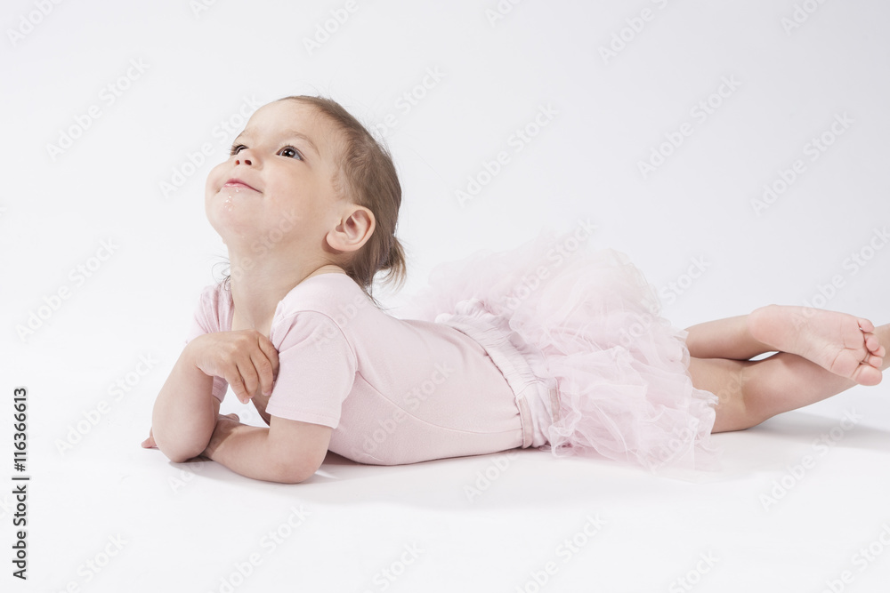 Portrait of Little Cute Dreaming Child In Studio Environment Portrait of Little Cute Dreaming Child In Studio Environment