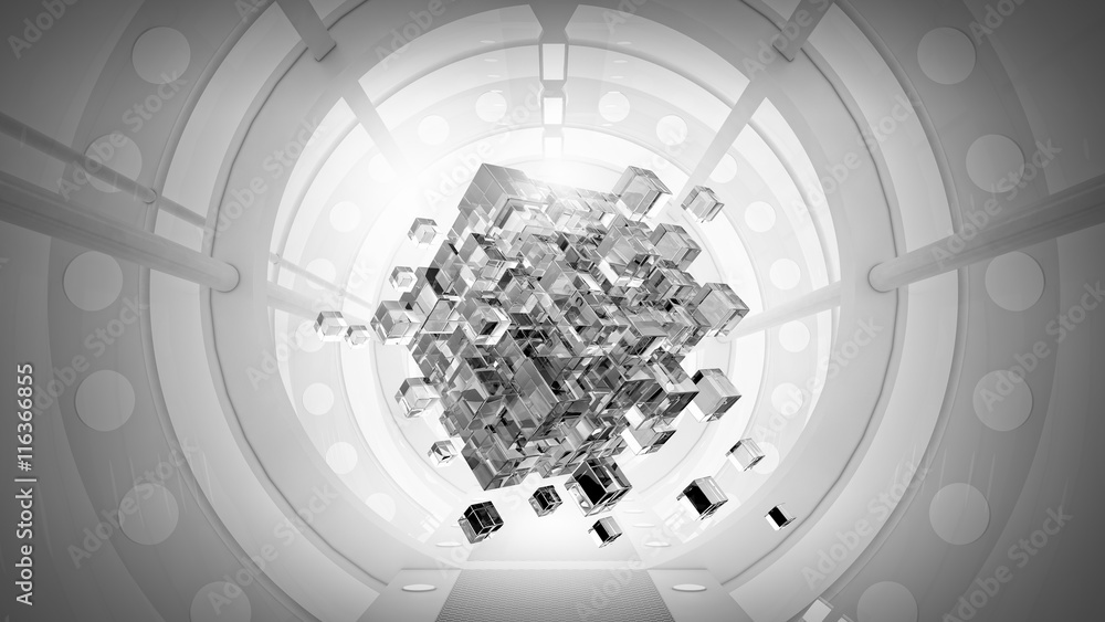 Obraz premium Futuristic technologies concept . Mixed media