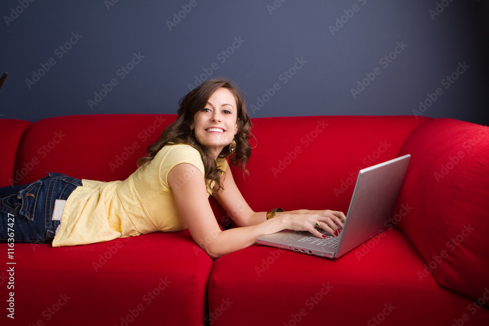 Woman working on the computer Woman working on the computer