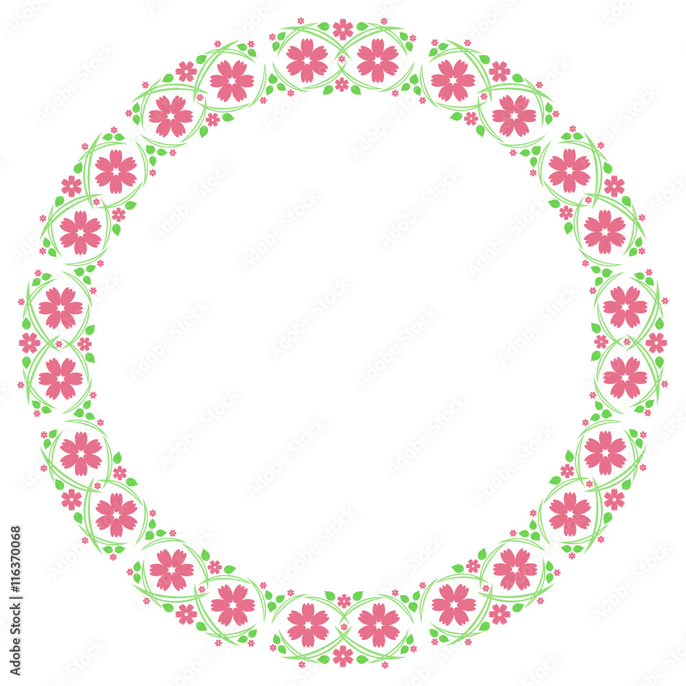 Floral Frame on white background. Floral Frame on white background.