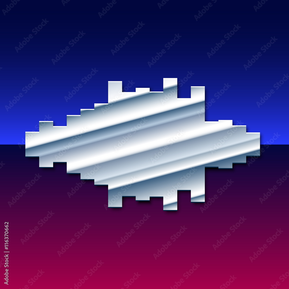 80s styled chrome sound wave 80s styled chrome sound wave