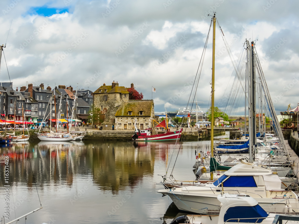 Old port. Honfleur, Normandy, France