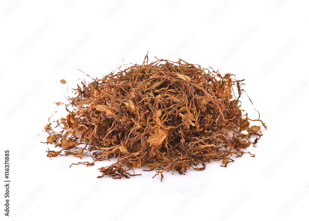 Fototapeta premium Dried Tobacco leaf sliced