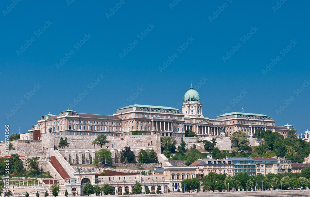 View of Buda Castle from Danube River.