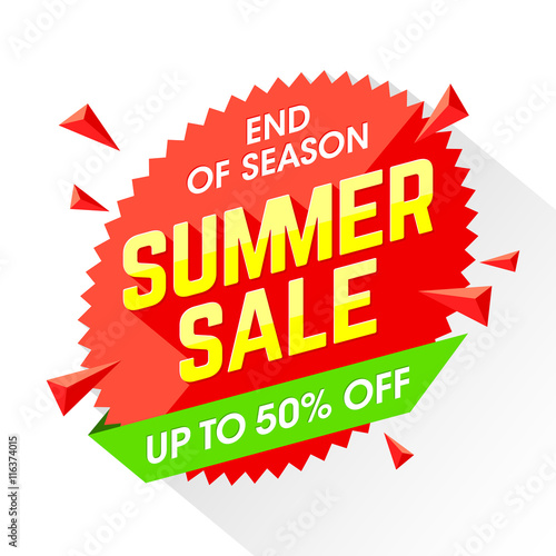 End of season summer sale template banner 