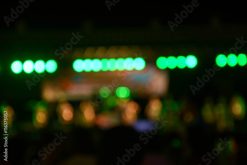 Out-of-focus shimmering background of a concert hall stage set  © Suwatchai