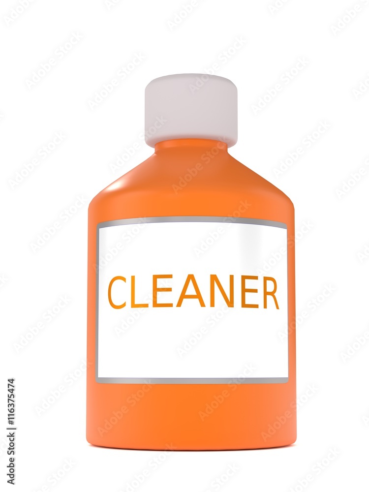 3d illustration of bottle with cleaner sample 3d illustration of bottle with cleaner sample