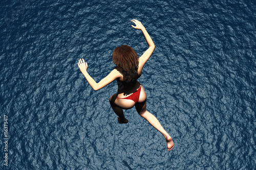 Wallpaper Mural Jumping into the sea Torontodigital.ca