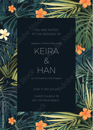 Wedding invitation or card ...