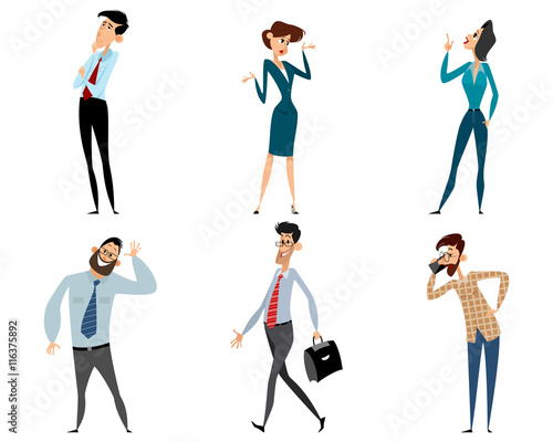 Six office workers