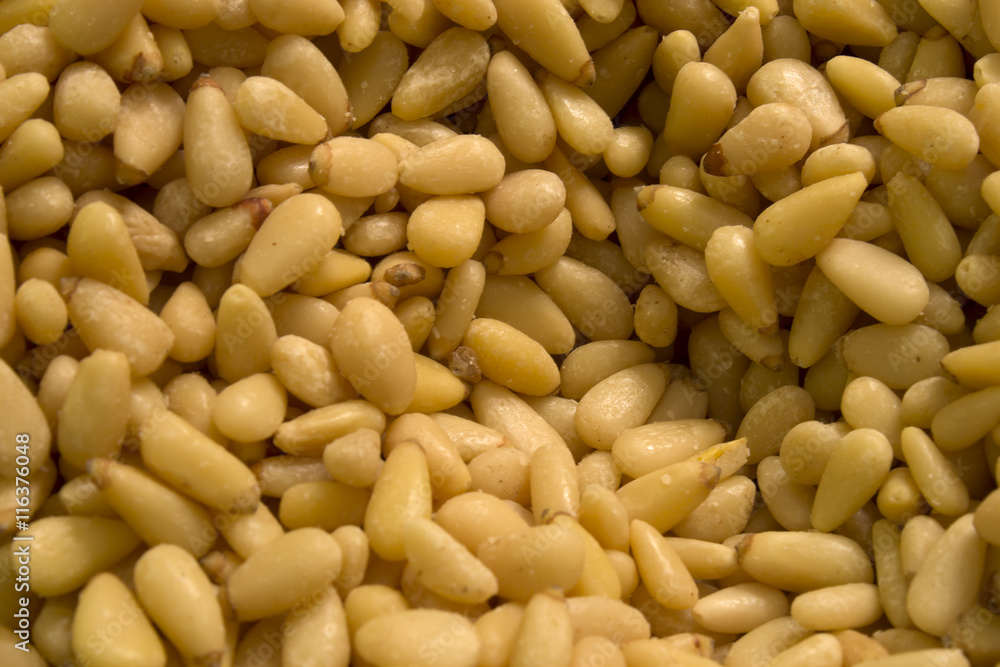 This is a photograph of Pine nuts