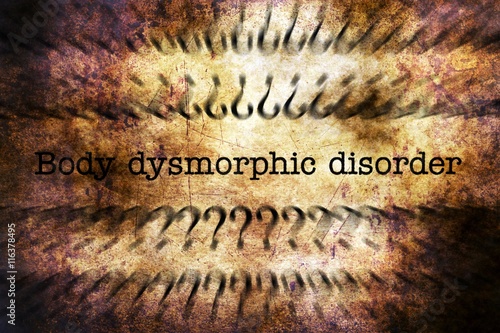 Body dysmorphic disorder grunge concept photo