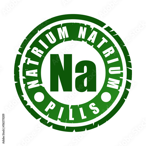 Rubber stamp with mineral Na (natrium)