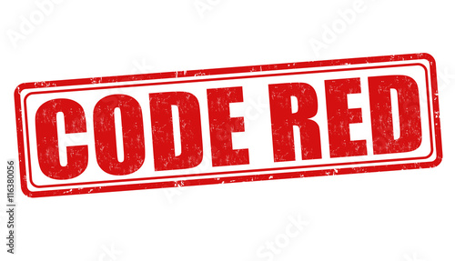 Code red sign or stamp