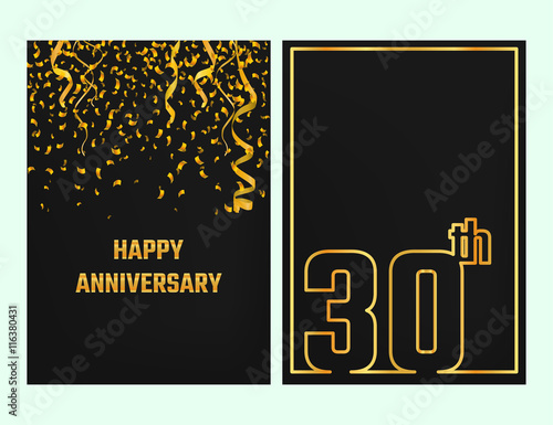 Anniversary Outline card gold