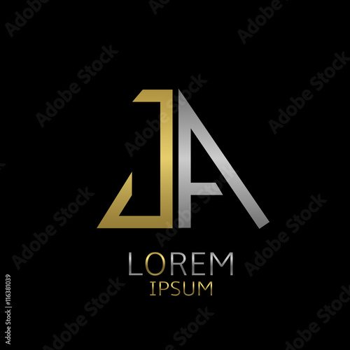 JA letters logo