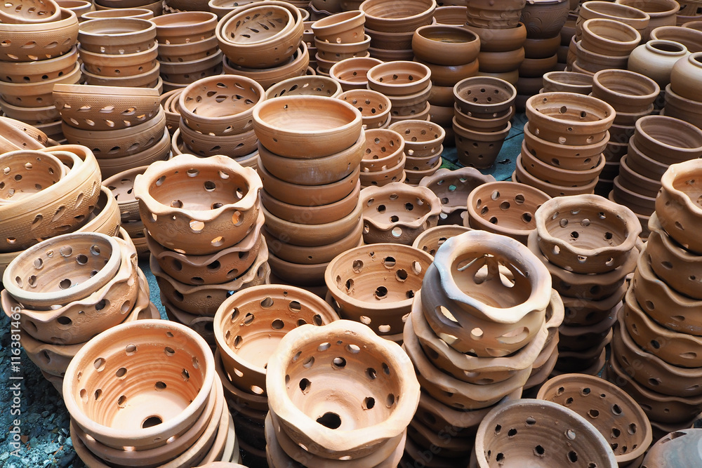 Group of terracotta flower pot Group of terracotta flower pot