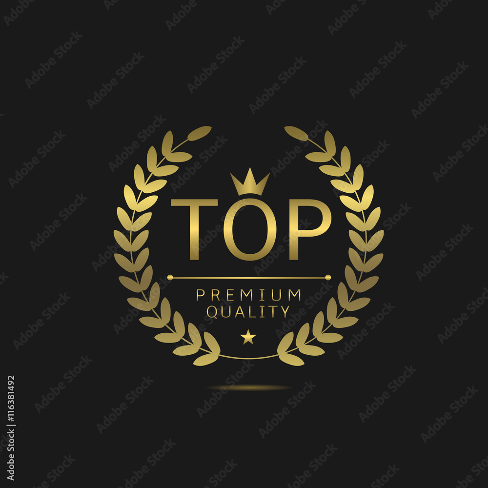 Naklejka premium Top golden label