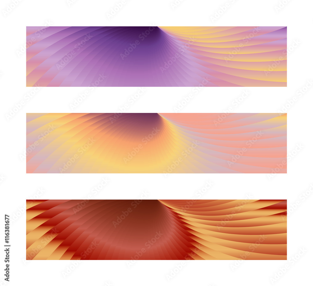 Abstract vector backgrounds. Set of banners for modern design.
