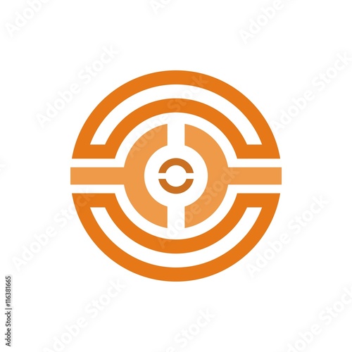 Circle logo icon vector