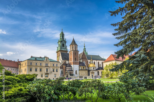 Wawel cathedral on Wawel Hill in Krakow, Poland