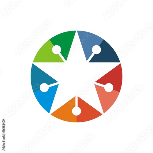 Circle logo icon vector