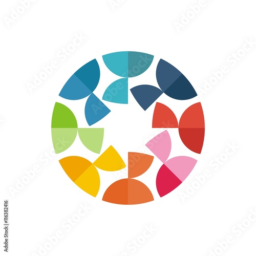 Circle logo icon vector
