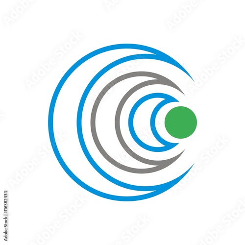 Circle logo icon vector