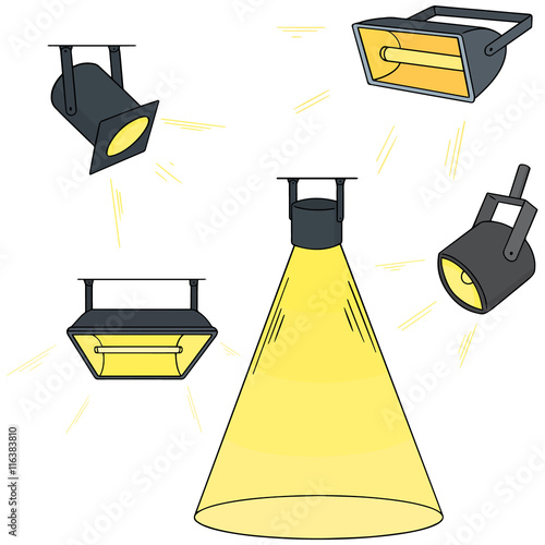 vector set of spotlight