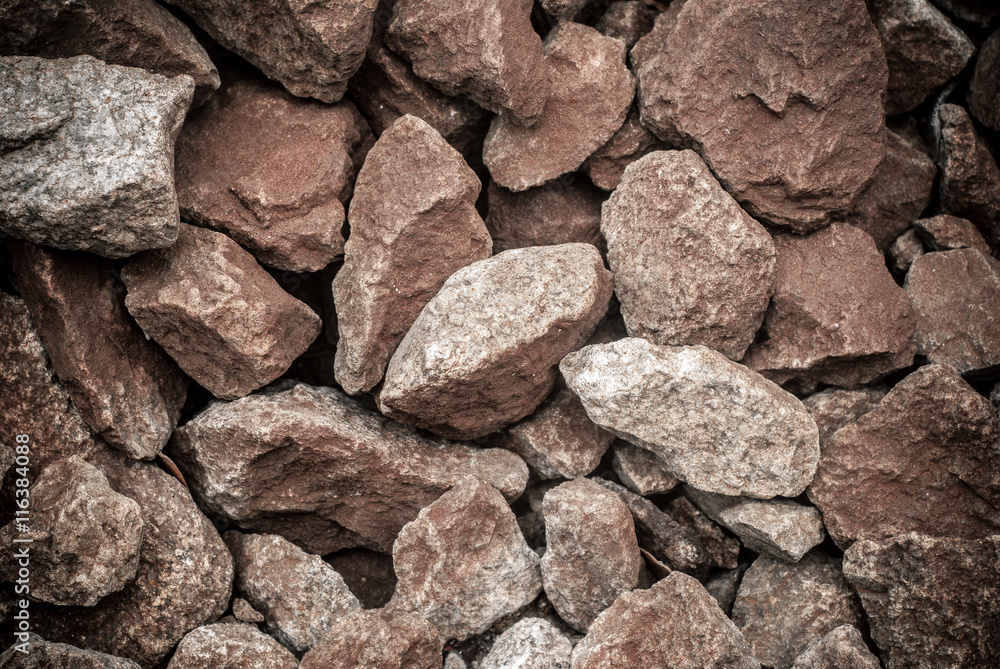 brown stones natural texture background top view
