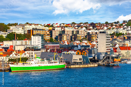 Wharf in Port of Stavanger at Norway.