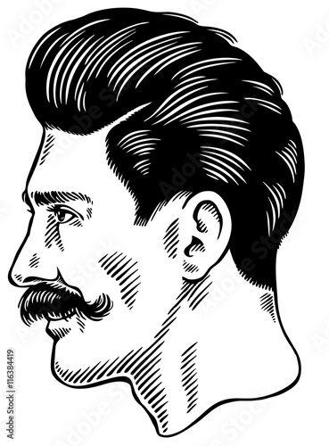 Hipster man with moustache vector