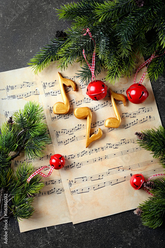 Christmas decorations on mu...